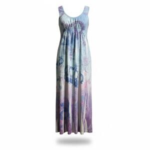Girls Route 66 Maxi Dress – Crown & Floral Print – Size 7/8